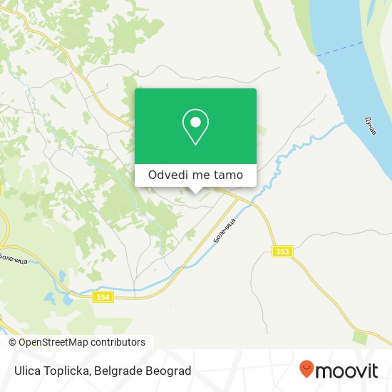 Ulica Toplicka mapa