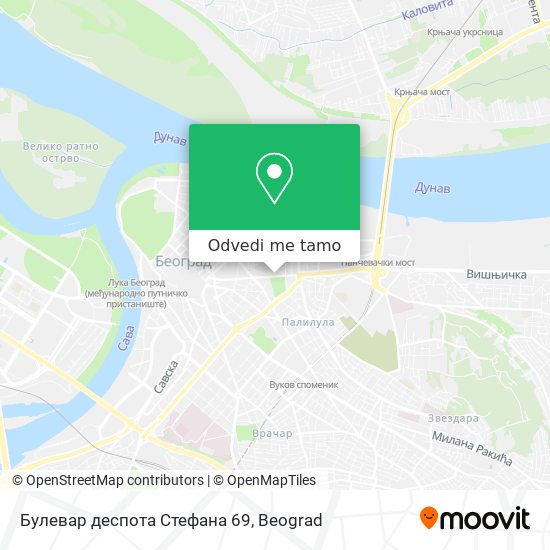 Булевар деспота Стефана 69 mapa