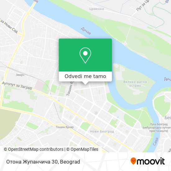 Отона Жупанчича 30 mapa
