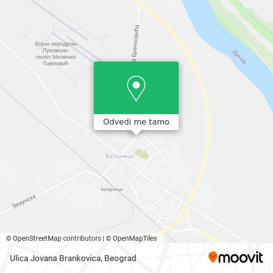 Ulica Jovana Brankovica mapa