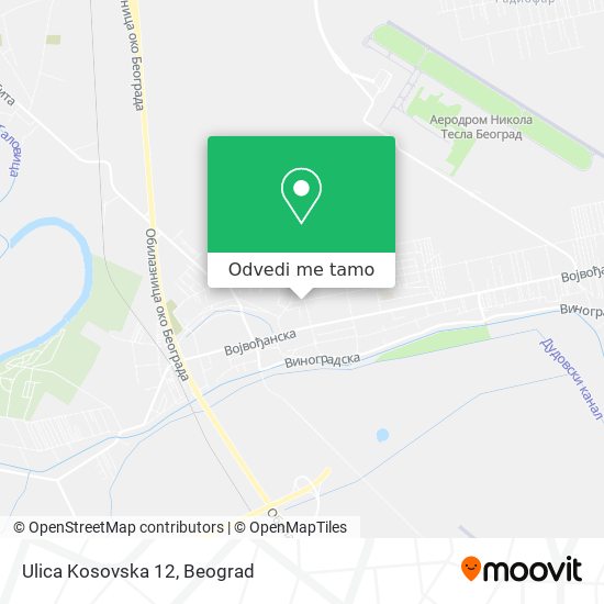 Ulica Kosovska 12 mapa