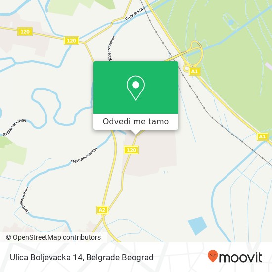 Ulica Boljevacka 14 mapa