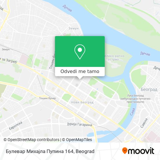 Булевар Михајла Пупина 164 mapa