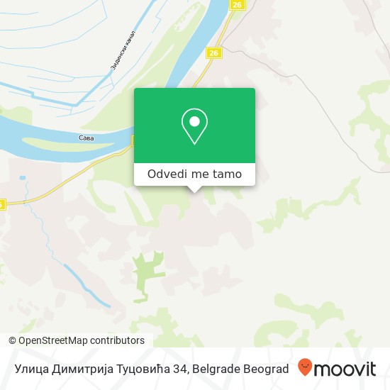 Улица Димитрија Туцовића 34 mapa