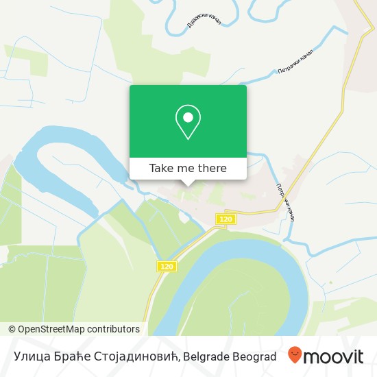 Улица Браће Стојадиновић mapa