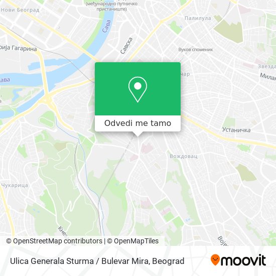 Ulica Generala Sturma / Bulevar Mira mapa