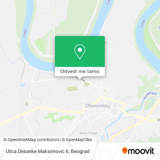 Ulica Desanke Maksimovic 6 mapa