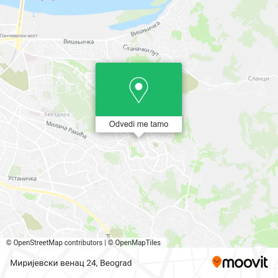 Миријевски венац 24 mapa