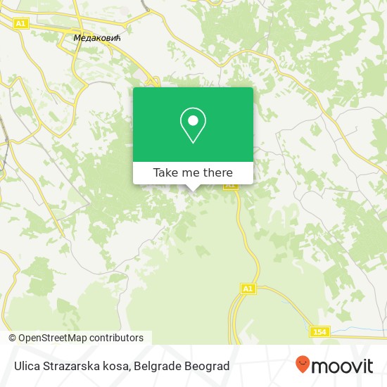 Ulica Strazarska kosa mapa