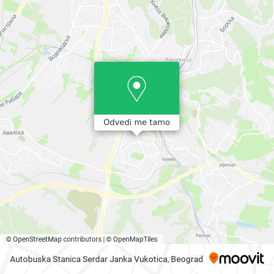 Autobuska Stanica Serdar Janka Vukotica mapa