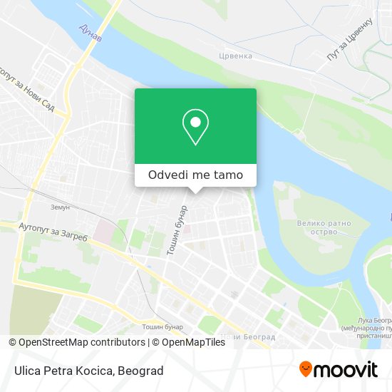 Ulica Petra Kocica mapa