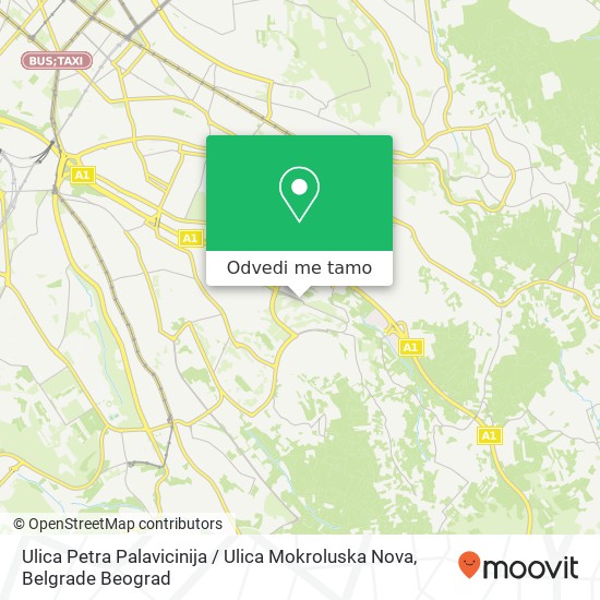 Ulica Petra Palavicinija / Ulica Mokroluska Nova mapa