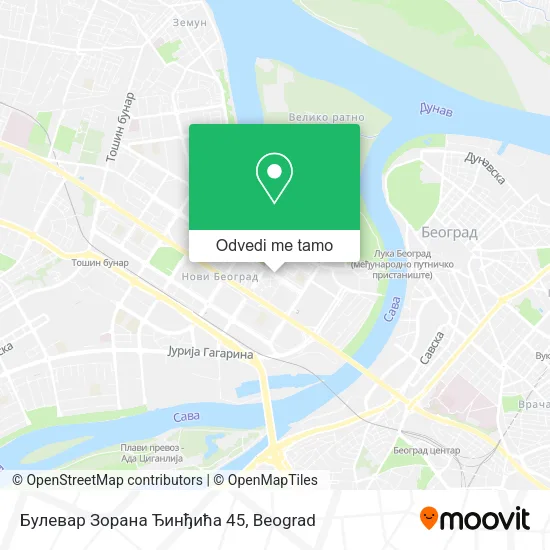 Булевар Зорана Ђинђића 45 mapa