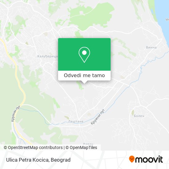 Ulica Petra Kocica mapa