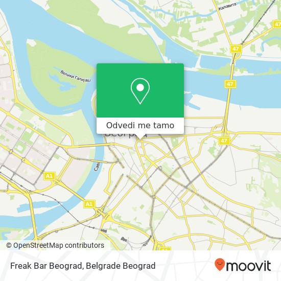 Freak Bar Beograd mapa