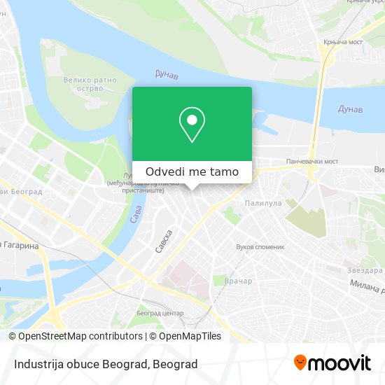 Industrija obuce Beograd mapa