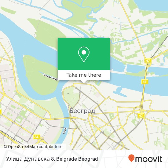 Улица Дунавска 8 mapa