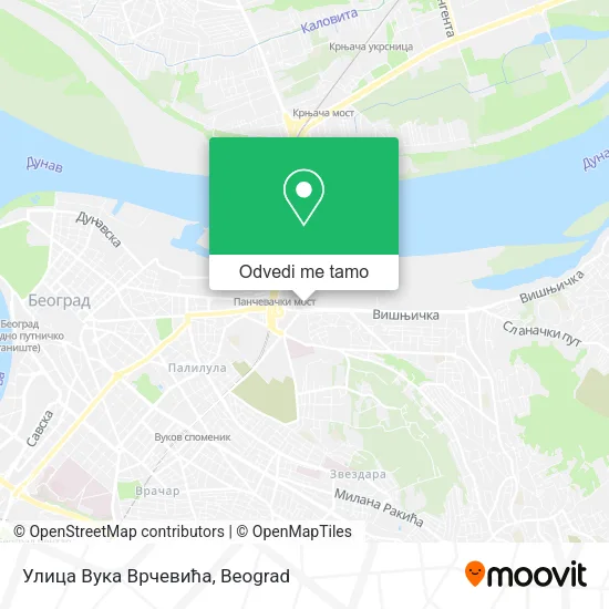 Улица Вука Врчевића mapa