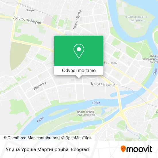 Улица Уроша Мартиновића mapa