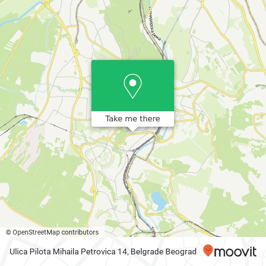 Ulica Pilota Mihaila Petrovica 14 mapa