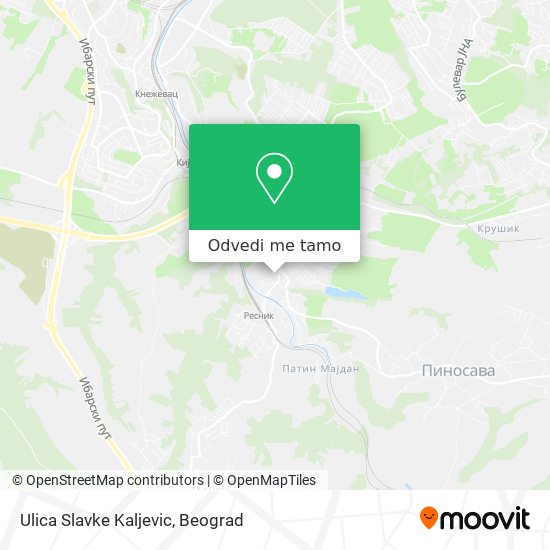 Ulica Slavke Kaljevic mapa