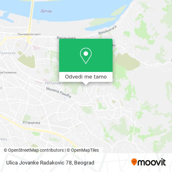 Ulica Jovanke Radakovic 78 mapa