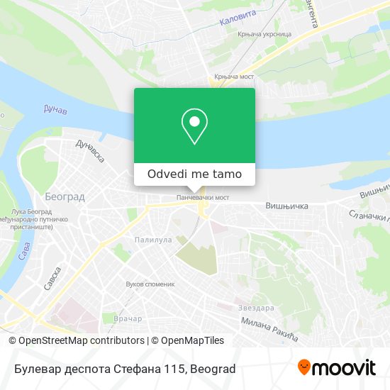 Булевар деспота Стефана 115 mapa