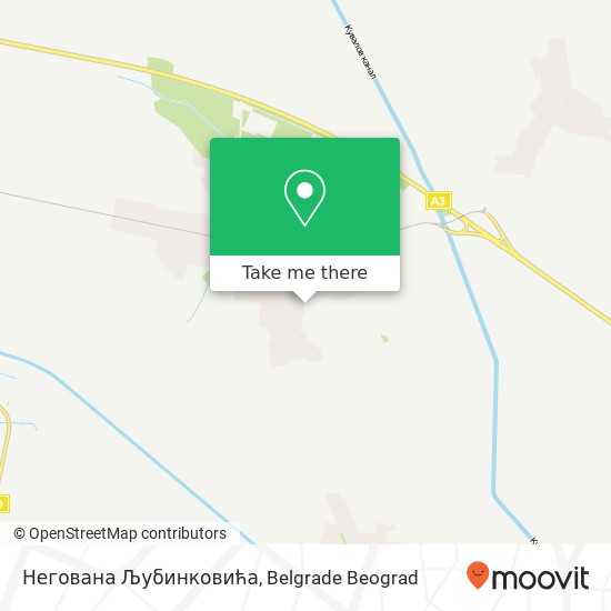 Негована Љубинковића mapa