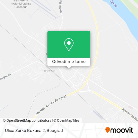 Ulica Zarka Bokuna 2 mapa