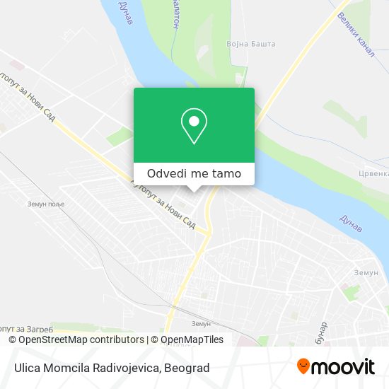 Ulica Momcila Radivojevica mapa