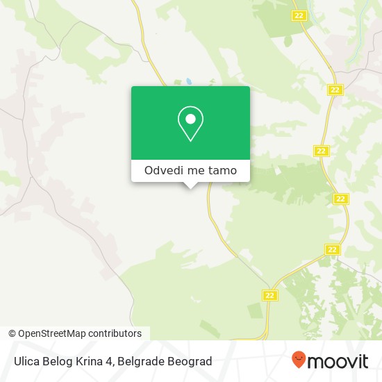 Ulica Belog Krina 4 mapa