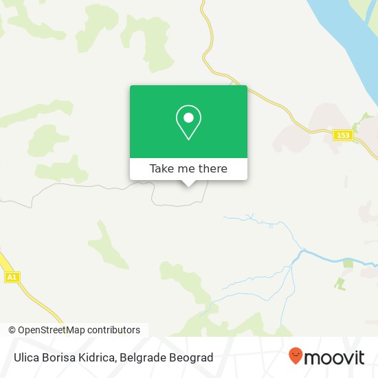 Ulica Borisa Kidrica mapa