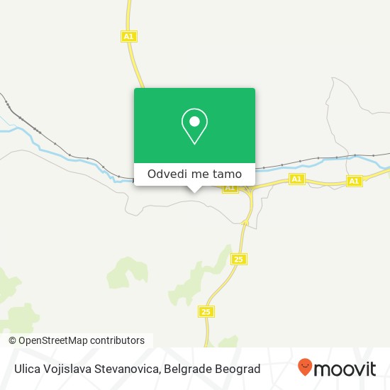 Ulica Vojislava Stevanovica mapa