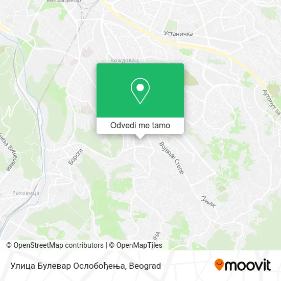 Улица Булевар Ослобођења mapa