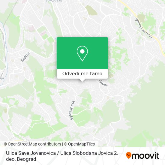 Ulica Save Jovanovica / Ulica Slobodana Jovica 2. deo mapa