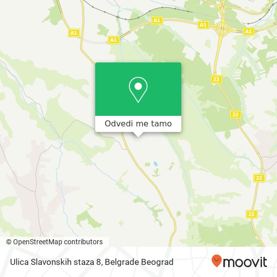 Ulica Slavonskih staza 8 mapa