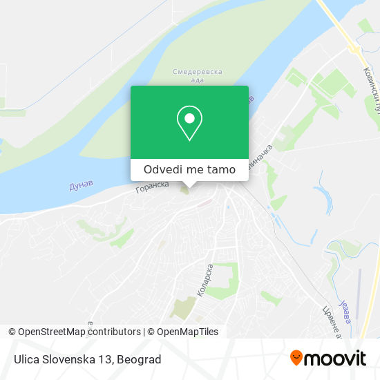 Ulica Slovenska 13 mapa