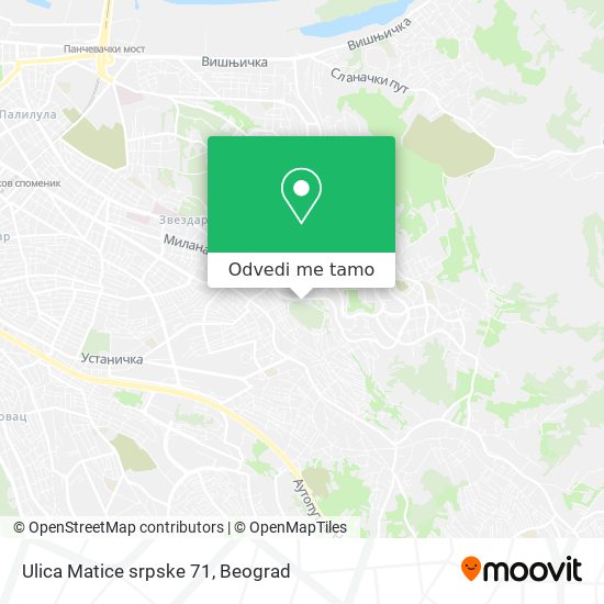 Ulica Matice srpske 71 mapa