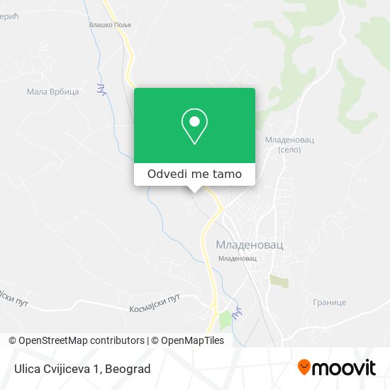 Ulica Cvijiceva 1 mapa