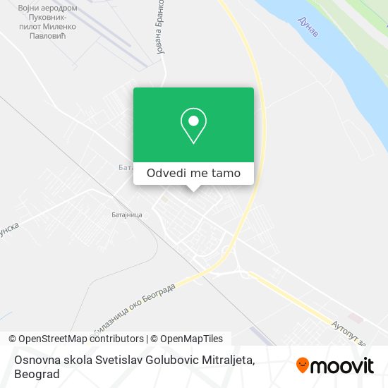 Osnovna skola Svetislav Golubovic Mitraljeta mapa