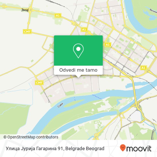 Улица Јурија Гагарина 91 mapa