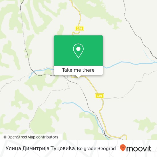 Улица Димитрија Туцовића mapa