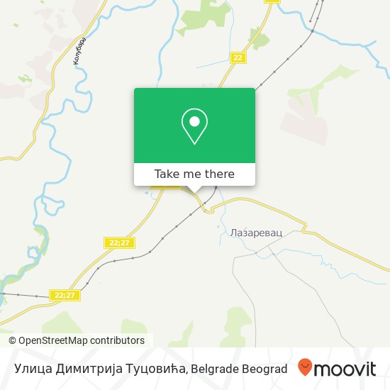 Улица Димитрија Туцовића mapa