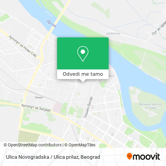 Ulica Novogradska / Ulica prilaz mapa