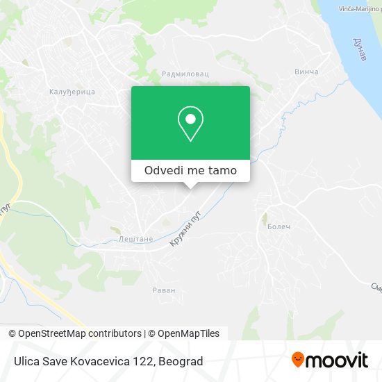 Ulica Save Kovacevica 122 mapa