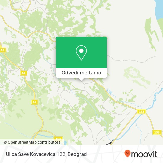 Ulica Save Kovacevica 122 mapa