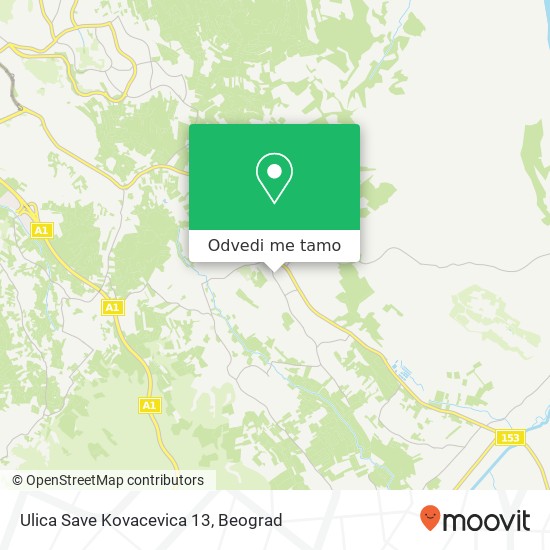 Ulica Save Kovacevica 13 mapa