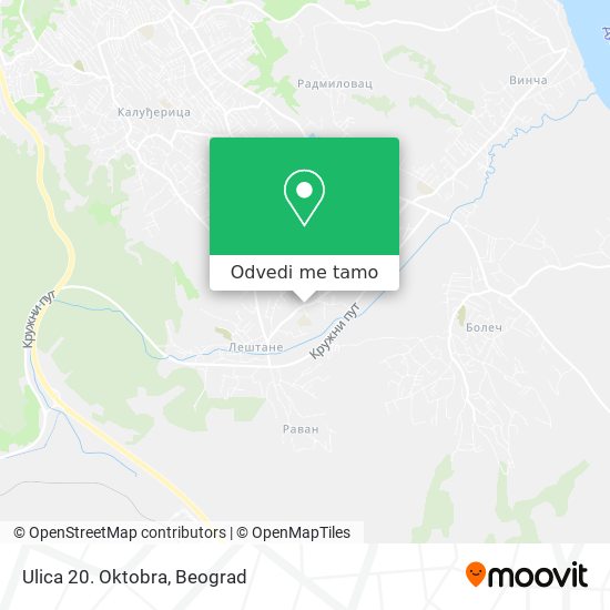 Ulica 20. Oktobra mapa