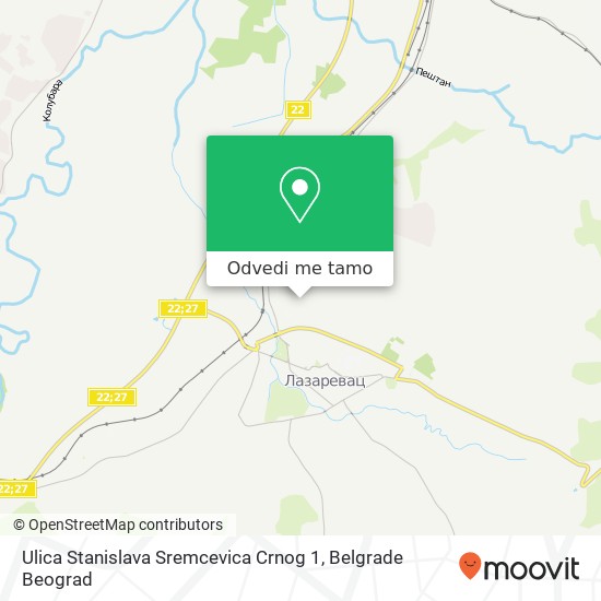 Ulica Stanislava Sremcevica Crnog 1 mapa