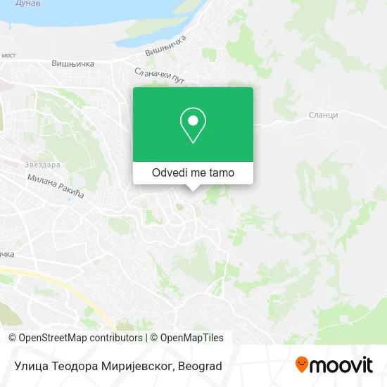 Улица Теодора Миријевског mapa